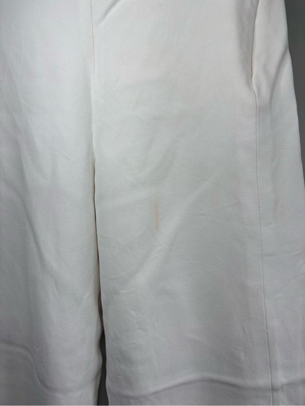 The Row White Cropped Wide Leg Silk Blend Pants Size 2 High Rise Made in USA - Picture 6 of 11